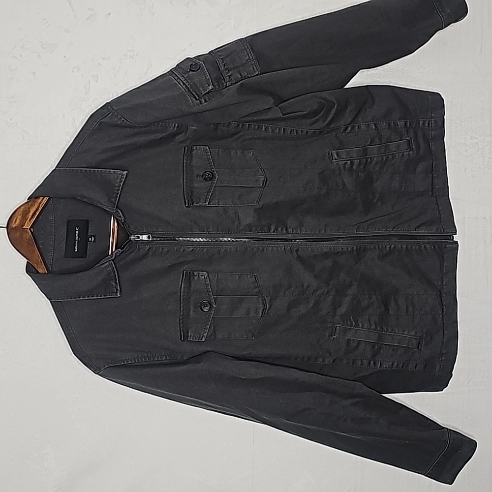 Men's Barn Coat - Banana Republic, Charcoal Gray, Durable Pockets